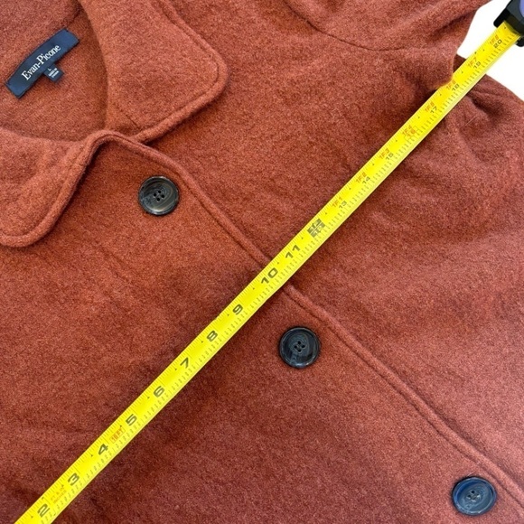 EVAN-PICONE RUST RED 100% WOOL BLAZER SWEATER, WOMENS SIZE L - Picture 7 of 10